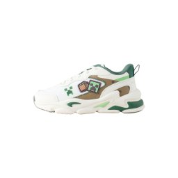 Next Sneaker 'Minecraft' maro / verde neon / alb