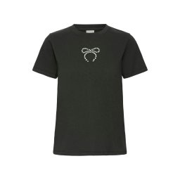 ICHI Tricou 'IHNYNNA' negru / alb perlat