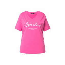 Ulla Popken Tricou roz / alb