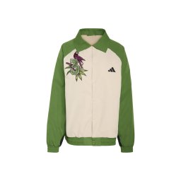 ADIDAS SPORTSWEAR Bluză cu fermoar sport ecru / verde / magenta / roșu