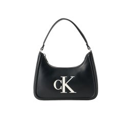Calvin Klein Geantă de umăr negru / alb