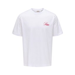 Only & Sons Tricou 'Fred Elegants' alb