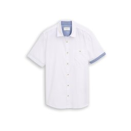 TOM TAILOR Cămașă albastru denim / alb