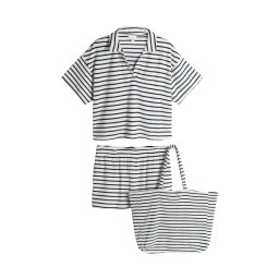 The Set Costum cu pantaloni crem / negru