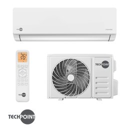 Aparat de aer conditionat cu invertor TechPoint NPT 09 X-PRO NORDIC, 9000 BTU, 17 m², A++, Wi-Fi, R-32, Golden Fin, Alb