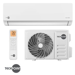 Aparat de aer conditionat cu invertor TechPoint NPT 24 X-PRO NORDIC, 24000 BTU, 45 m², A++, Wi-Fi, R-32, Golden Fin, Alb