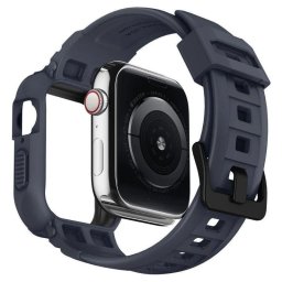 Husa Spigen Husa Rugged Armor Pro Apple Watch 7/6/5/4/SE 44mm/45mm Charcoal Grey (curea inclusa)