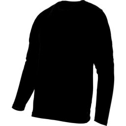 TRICOU BUMBAC SUBTIRE CU MANECA LUNGA / NEGRU - M