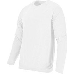 TRICOU BUMBAC SUBTIRE CU MANECA LUNGA / ALB - L