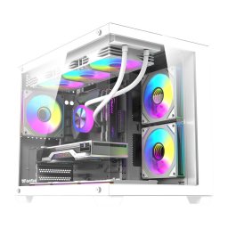 Carcasa DarkFlash Computer Case B275 White PRO (+6 Fans)