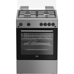 Aragaz FBGT62110DXO, 4 arzatoare, Gaz, Aprindere electrica plita/cuptor, Grill, Rotisor, High-Efficiency Gas Burner, Timer, 60 cm