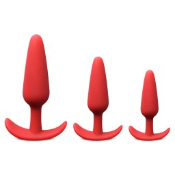 Set dildo Silicone Plugs 3pcs Red