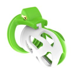 Centura castitate Male Locked Cage Alb/Verde