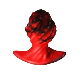 Dildo Fantasy Sculpted Rosu/Negru