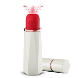 Mini vibrator Lipstick Sucking Alb/Rosu