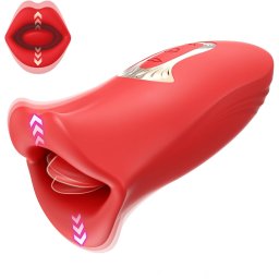 Vibrator French Kissing Motion Rosu
