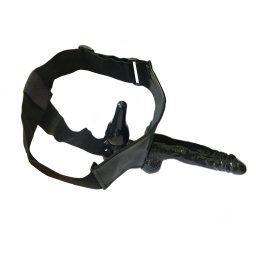 Strap on Double Stimulating Negru
