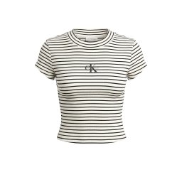 CALVIN KLEIN T-shirt Striped Monologo Baby Rib LV047F833G XDY csw25s k004 3 black