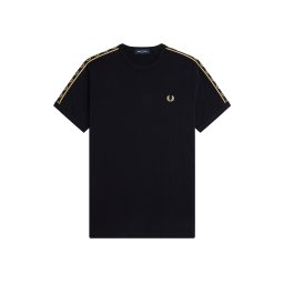 FRED PERRY T-Shirt Contrast Tape Ringer M4613 90A black/champagne