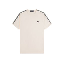 FRED PERRY T-Shirt Contrast Tape Ringer M4613 28B ecru/navy