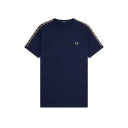 FRED PERRY T-Shirt Contrast Tape Ringer M4613 91A tennisb/champagn