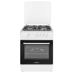 Aragaz Nobeltek NLT 6603A/G1 | 60x60 cm, Plita + Cuptor Gaz, Grill, Gratare Fonta, 60x60x85cm