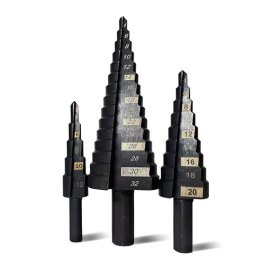 Burghie pentru metal, in trepte, titan, set 3 buc, 4-12/20/32 mm, Richmann Exclusive GartenVIP DiyLine