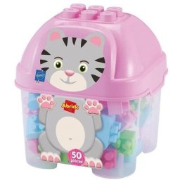 Set de constructie Ecoiffier Abrick Pisica, 50 piese, multicolor