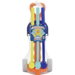 Set croquet pentru copii Ecoiffier cu carucior si accesorii multicolore