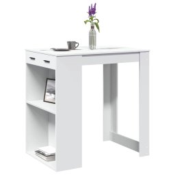 Masa de bar, alb, 102x70x103,5 cm, lemn prelucrat GartenMobel Dekor