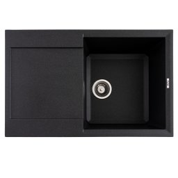 Chiuveta de bucatarie din granit cu scurgator HORIZON Flow Graphite 780x495 mm