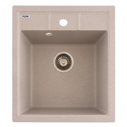 Chiuveta de bucatarie din granit cu 1 cuva Flow Brick Aventa 460x515x200 mm