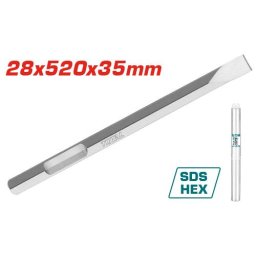Dalta lata TOTAL cu prindere HEX 28x35x520 mm pentru demolare
