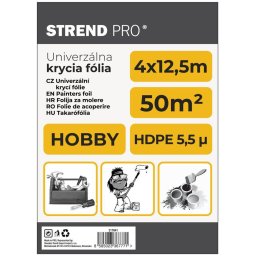 Folie de acoperire pentru vopsit Strend Pro Hobby 4x12,5 m HDPE 5,5µ
