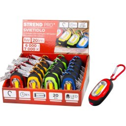 Lanterna LED tip breloc Strend Pro 20 lm cu carabina, magnet si 3 moduri