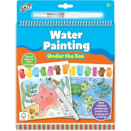 Carte de colorat cu apa Animalute marine, pensula reutilizabila, 3+