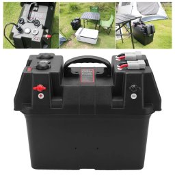 Cutie Ermetica SMART pentru baterie auto, multifunctionala cu terminale externe, voltmetru, pentru calatorii, camping, ambarcatiuni, rulote FAVLine Selection