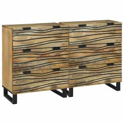 Set de bufet cu sertar 2 pcs natural 60 x 33,5 x 75 cm GartenMobel Dekor