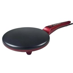 Tigaie electrica pentru clatite Beper BT.710Y, 800 W, Diametru 20 cm, Acoperire antiaderenta, Rosu