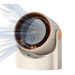 Mini Ventilator smart cu display digital si flux de aer puternic de birou compact reglabil si silentios