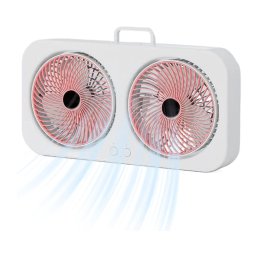 Ventilator dublu portabil USB cu 2 capete flux de aer puternic silentios cu maner