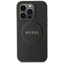 Husa Guess GUHMN61PSAHMCK case for iPhone 11 / Xr - black Saffiano MagSafe