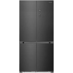 Side by side Multi-Door HSBS-HM505MDSINFDXE++, 505 l, SLOT-IN, No Frost, Compresor Inverter, Clasa E, MultiAirflow, InoxCool, MultiClimate, Compartiment convertibil frigider/congelator, H 190,2 cm, Dark Inox