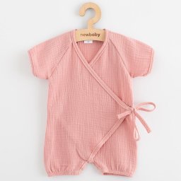 Baby Summer Muslin Jumpsuit New Baby pink