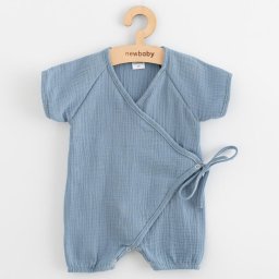 Baby Summer Muslin Jumpsuit New Baby blue