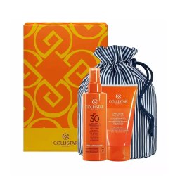 Zestaw Collistar Moisturizing Tanning Milk Spray Spf30 200ml + After Sun Shower - Shampoo 150ml + Pouch