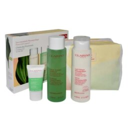 Zestaw Clarins Velvet Cleansing Milk 200ml + Purifying Toning Lotion 200ml + Pure Scrub 15ml + Cosmetics Bag