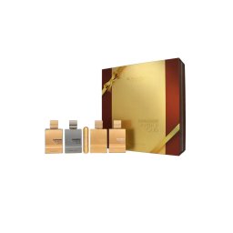 Set colecție Al Haramain Amber Oud, 4 x 60 ml Gold + Bleu + White + Carbon Edition, gift set exclusiv