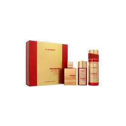 Set Al Haramain Amber Oud Ruby Edition, Pure Perfume 75 ml + 30 ml + deodorant spray 200 ml, luxury edition