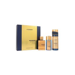 Set Al Haramain Amber Oud Bleu Edition, EDP 75 ml + EDP 30 ml + deodorant spray 200 ml, parfum elegant bărbați